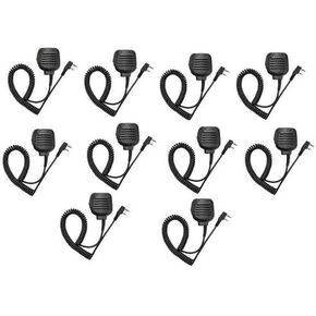 10Pcs KMC-45 2-Pin Remote Speaker Mic Featuring Swivel Belt Mount, Noise-Cancelling Element & 2.5mm Listening Port for Kenwood Radios in Saudi Arabia