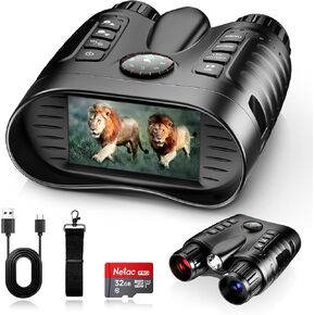 GOYOJO 4K Head-Mounted Night Vision Goggles, Night Vision Binoculars with 4500mAh Rechargeable Battery, 32GB Card Recording Photo & Video, Gift for Men, Hunting & Camping Gear in Kuwait