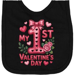 إنكتاستيك مريلة قلوب وورود لعيد الحب الأول لحديثي الولادة in Kuwait