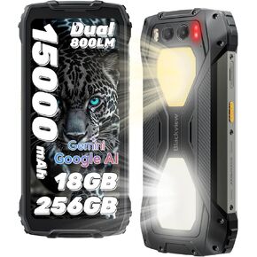 Blackview BV7300 Rugged Phone 2025(Dual 800LM Camping Lights), 18GB+256GB/SD 2TB, Android 14 Gaming Phone, 15000mAh+45W Rugged Smartphone, 50MP+30MP Night Vision Camera, NFC/Fingerprint/Dual SIM/GPS in Kuwait