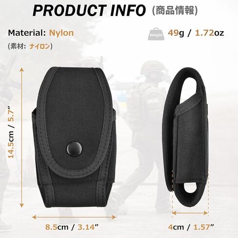 Azarxis MOLLE Handcuff Pouch Handcuff Holster Compact Lightweight for Duty Belt or Tactical Vest Fit ASP/Hinged/Chain/Folding Rigid Handcuffs for Police Law Enforcement and Security in Saudi Arabia