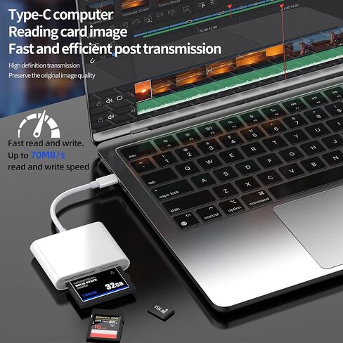 محول كاميرا رقمية لهاتف IPhone لجهاز Apple USB C إلى CF TF قارئ بطاقة SD (3 في 1) عصا ذاكرة الكمبيوتر Android لجهاز IPad Flash Drive Macbook Transfer Compact متوافق مع محول Samsung Laptop TypeC in Kuwait