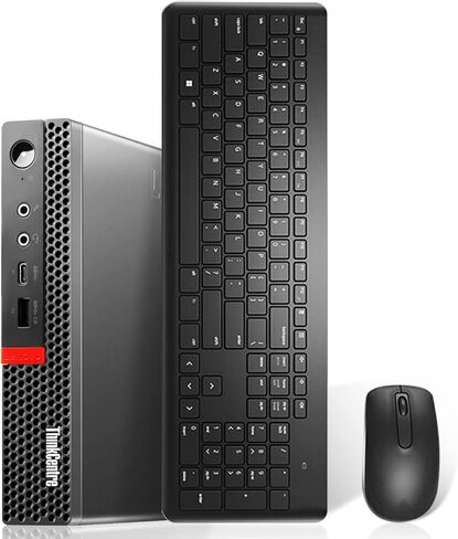 Lenovo ThinkCentre M920q Tiny Desktop Intel i7-9700T ما يصل إلى 4.30 جيجا هرتز 16 جيجا بايت رام جديد 1 تيرابايت NVMe SSD مدمج AX210 Wi-Fi 6E BT HDMI شاشة مزدوجة تدعم لوحة المفاتيح اللاسلكية والماوس Win11 Pro (متجدد) in Kuwait