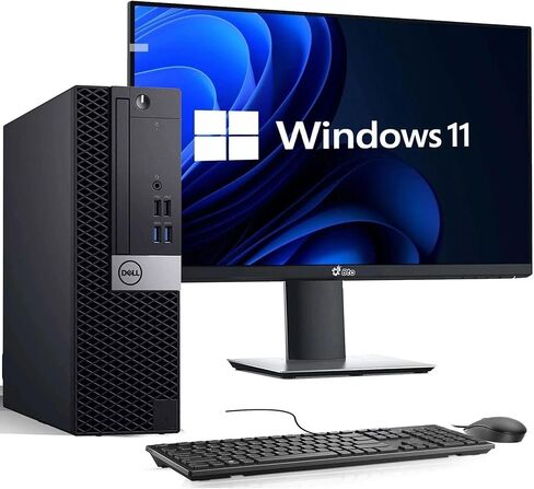 كمبيوتر مكتبي Dell OptiPlex 5070، Intel Core i7-9700 (8-Cores)، ذاكرة الوصول العشوائي DDR4 سعة 16 جيجابايت، SSD 256 جيجابايت، شاشة LED مقاس 22 بوصة، واي فاي، لوحة مفاتيح وماوس، Windows 11 Pro (متجدد) in Kuwait