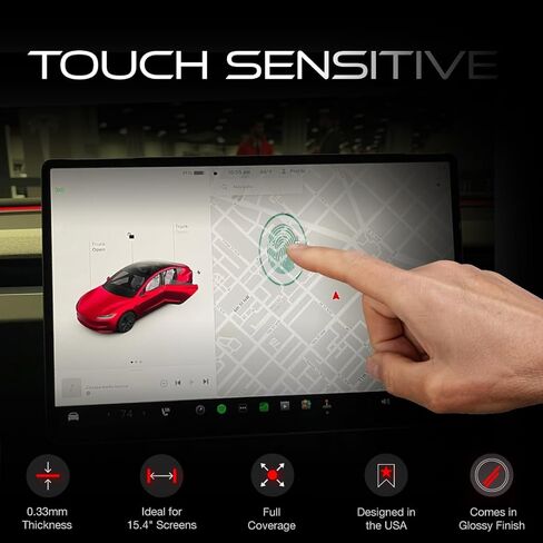 ملحقات واقي شاشة Tesla غير اللامع [بدون وهج وبصمات الأصابع]، واقي زجاجي مقسى مع مجموعة محاذاة (لامع، الطراز الجديد Y Model 3 (15.4")) in Saudi Arabia