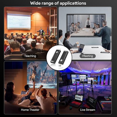 Wireless HDMI Transmitter and Receiver- 4K Decode 1080P Output Plug & Play 165FT Wireless HDMI Extender Kit, 2.4/5.8G Dual-Band for Video Streaming from Laptop/Pc/Tv Box/Projector in Saudi Arabia