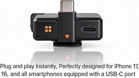 Type C Adapters for DJI Mic Mini, with USB C Adapter for Lightning Port Devices for iPhone Smartphone/PC/Mac Connector Accessories, Wireless Microphone Receiver, Plug and Play in Saudi Arabia