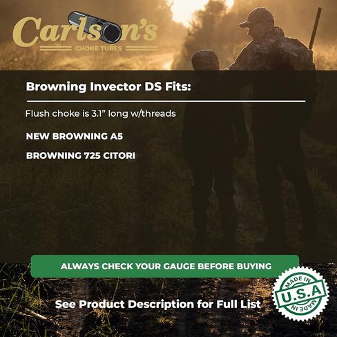 Carlsons Choke Tubes 12 Gauge for Browning Invector DS | Blued Steel | Cremator Ported Waterfowl Choke Tube | Made in USA in Saudi Arabia