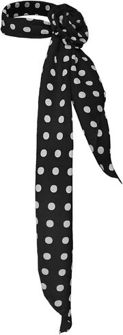 Polka Dot Scarf for Women Girls, Chiffon Neck Scarf Elegant Womens Scarves Skiny Scarfs for Party Prom Travel Date in Saudi Arabia