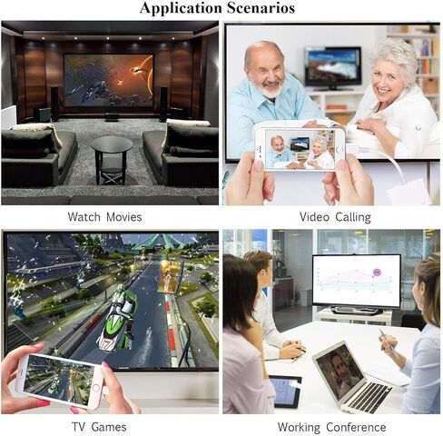 [Apple MFi Certified] Apple Lightning to HDMI Adapter for iPhone to TV, 1080P Digital AV Adapter Sync Screen Connector Cable Compatible for iPhone 14 13 12 11 XS XR X 8 iPad to HDTV Projector Monitor in Saudi Arabia