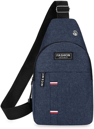 Crossbody Small Backpack Casual Sling Daypack for Men & Women Waterproof Chest Bag Lightweight Shoulder Bag Black in Saudi Arabia