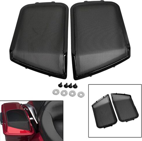 Black 6x9 Hard Saddlebag Lid Speaker Grill For Harley Touring Electra Glide Street Glide Road Glide Road King 1994-2013 in Saudi Arabia