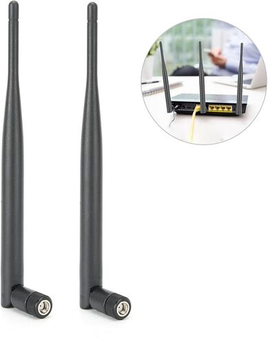 Generic هوائي كمبيوتر، هوائي اللوحة الأم عالي الكسب 2.4/5.8G 2 قطعة نظام هوائي جهاز التوجيه 6DB هوائي كمبيوتر ثنائي النطاق SMA فتحة داخلية، Genericgxfk2bors8 in Kuwait