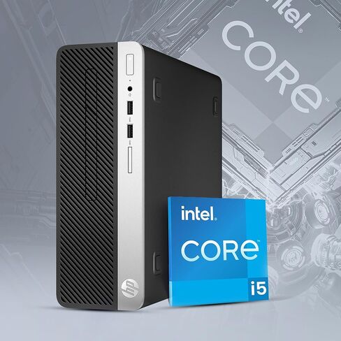 HP 800 G5 Desktop Computer PC, Intel i5 9500 up to 4.40 GHz, 32GB DDR4, 1TB SSD, New 24 inch Screen, Built-in 5G WiFi BT, DP, Windows 11 Pro (Renewed) in Kuwait