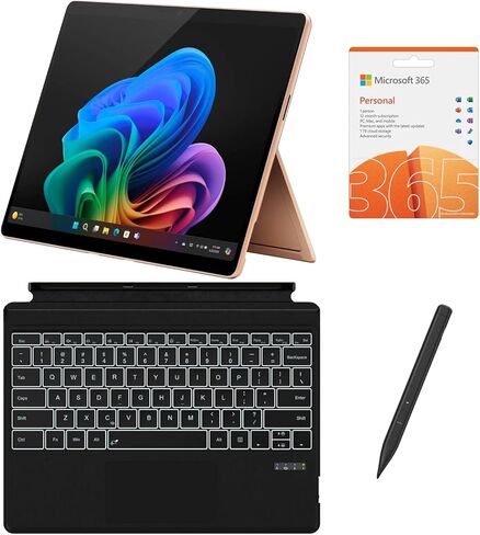 Microsoft Surface Pro 13" 3K 120Hz Touchscreen 2-in-1 Tablet Laptop, 10-Core Snapdragon 45 Tops NPU, 16GB RAM 512GB SSD, Backlit Keyboard, Stylus, MS 365, 14-hr Battery, Copilot+, Win 11 Pro (Renewed) in Kuwait