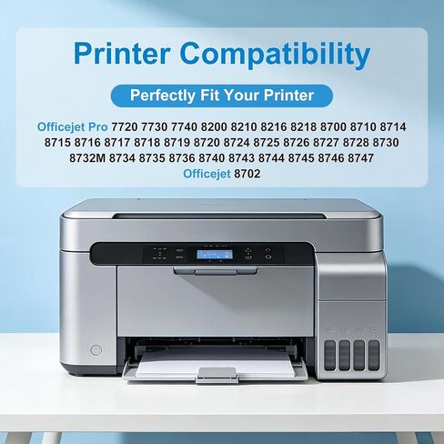 952XL Ink Cartridges Compatible for HP 952 XL ink combo pack Printer Ink 952 xl 952 ink Cartridges Work with OfficeJet Pro 7740 8710 8715 8720 8702 8715 8725 8730 8732M 8736 8743 Printer ink(4 Pack) in Kuwait