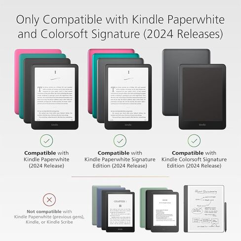 حافظة شفافة من الورق الأبيض - غطاء خلفي مرن من مادة TPU المرنة لجهاز Kindle Paperwhite الجديد مقاس 7 بوصات (الجيل الثاني عشر - 2024) in Saudi Arabia