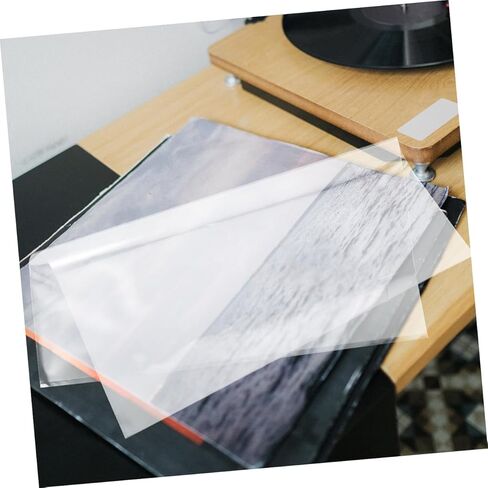 10Pcs Vinyl Record Outer Sleeves Self Adhesive Protectors for Albums Covers to Guard Against Scratches and Dust for Vinyl Record Storage in Saudi Arabia