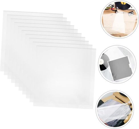 10Pcs Vinyl Record Outer Sleeves Self Adhesive Protectors for Albums Covers to Guard Against Scratches and Dust for Vinyl Record Storage in Saudi Arabia