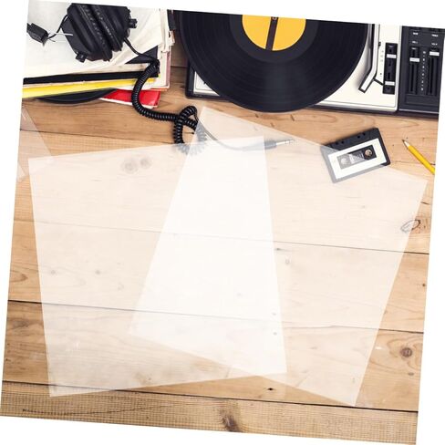 10Pcs Vinyl Record Outer Sleeves Self Adhesive Protectors for Albums Covers to Guard Against Scratches and Dust for Vinyl Record Storage in Saudi Arabia