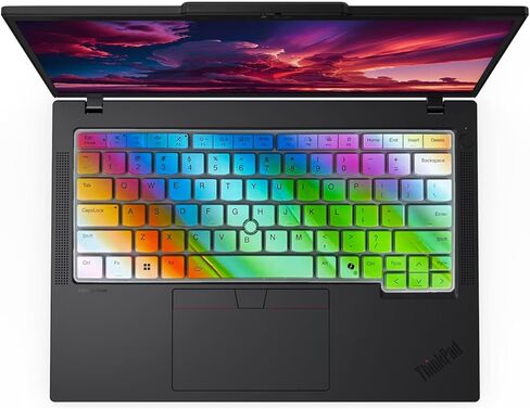 غطاء لوحة مفاتيح ملون لعام 2025 2024 جديد 14 بوصة Lenovo Thinkpad L14 P14s T14 T14s Gen 6/Gen 5، Thinkpad E14 Gen 7 14 بوصة كمبيوتر محمول، ThinkPad 14 بوصة كمبيوتر محمول بتصميم أمريكي من السيليكون لحماية لوحة المفاتيح in Kuwait
