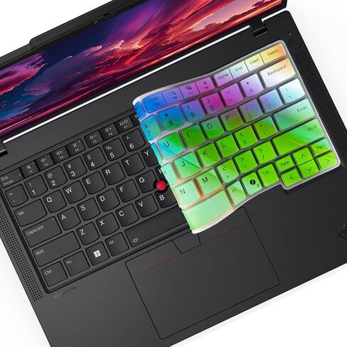 غطاء لوحة مفاتيح ملون لعام 2025 2024 جديد 14 بوصة Lenovo Thinkpad L14 P14s T14 T14s Gen 6/Gen 5، Thinkpad E14 Gen 7 14 بوصة كمبيوتر محمول، ThinkPad 14 بوصة كمبيوتر محمول بتصميم أمريكي من السيليكون لحماية لوحة المفاتيح in Kuwait