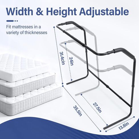رافع البطانية للأقدام تحت المرتبة - دعم ملاءة سرير قابل للتعديل بعرض الارتفاع، خيمة قدم واسعة للغاية تحافظ على البطانيات بعيدًا عن القدمين للتعافي من التهاب المفاصل العصبي بعد الجراحة، تتضمن 4 مشابك in Kuwait