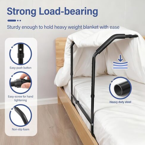 رافع البطانية للأقدام تحت المرتبة - دعم ملاءة سرير قابل للتعديل بعرض الارتفاع، خيمة قدم واسعة للغاية تحافظ على البطانيات بعيدًا عن القدمين للتعافي من التهاب المفاصل العصبي بعد الجراحة، تتضمن 4 مشابك in Kuwait