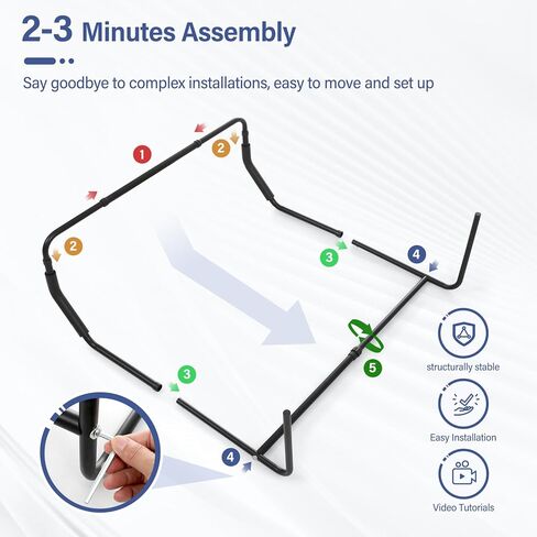 رافع البطانية للأقدام تحت المرتبة - دعم ملاءة سرير قابل للتعديل بعرض الارتفاع، خيمة قدم واسعة للغاية تحافظ على البطانيات بعيدًا عن القدمين للتعافي من التهاب المفاصل العصبي بعد الجراحة، تتضمن 4 مشابك in Kuwait