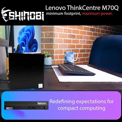 Lenovo ThinkCentre M70Q Mini PC | Intel Core i5-10400T | 16GB RAM | 512GB NVME | Windows 11 Pro | Mini PC | Business PC (Renewed) in Saudi Arabia