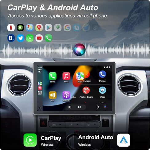 ترقية ستيريو راديو السيارة QLED مقاس 13.1 بوصة لسيارة Toyota Tundra 2014-2019، وحدة رئيسية 8 النواة 2 جيجابايت + 32 جيجابايت مع CarPlay/Android Auto، وشاشة تعمل باللمس 2K وكاميرا احتياطية 1080 بكسل in Kuwait