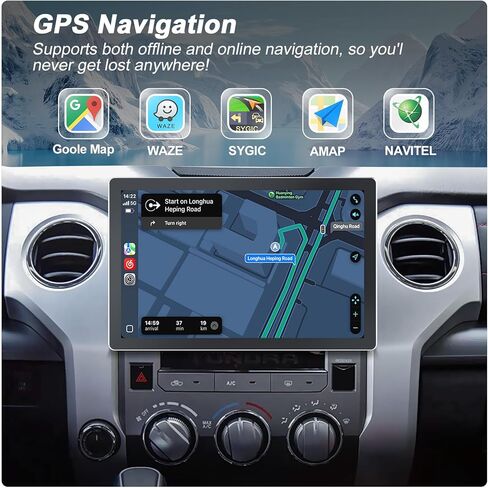 ترقية ستيريو راديو السيارة QLED مقاس 13.1 بوصة لسيارة Toyota Tundra 2014-2019، وحدة رئيسية 8 النواة 2 جيجابايت + 32 جيجابايت مع CarPlay/Android Auto، وشاشة تعمل باللمس 2K وكاميرا احتياطية 1080 بكسل in Kuwait
