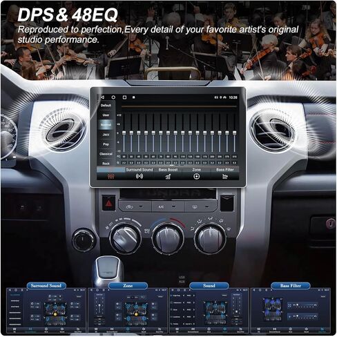 ترقية ستيريو راديو السيارة QLED مقاس 13.1 بوصة لسيارة Toyota Tundra 2014-2019، وحدة رئيسية 8 النواة 2 جيجابايت + 32 جيجابايت مع CarPlay/Android Auto، وشاشة تعمل باللمس 2K وكاميرا احتياطية 1080 بكسل in Kuwait