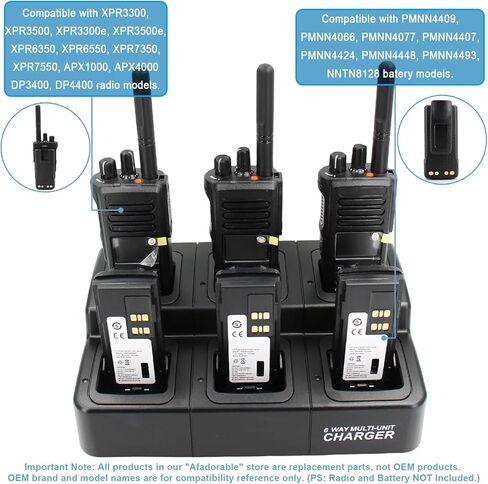 PMPN4284 WPLN4226 WPLN4232 NO-IMPRES شاحن متعدد الوحدات بستة اتجاهات مناسب لموتورولا XPR3300 XPR3500 XPR3300e XPR3500e XPR7550 XPR7550e XPR7350e XPR6350 XPR6550 XPR3000 APX4000 R7 R5 راديو in Saudi Arabia