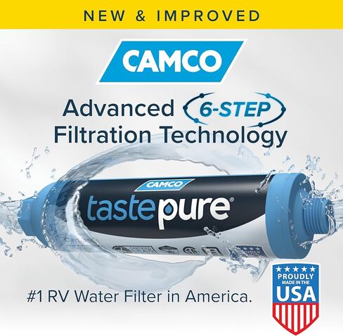 Camco 40013 TastePURE KDF/Carbon Water Filter , Blue in Saudi Arabia