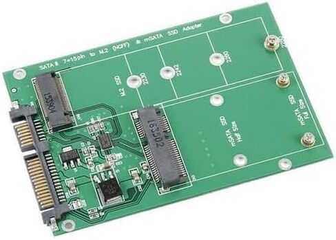 محول Mini PCIe 2-Lane USB 3.0 إلى SATA لمحركات الأقراص مقاس 2.5 بوصة مع M.2 NGFF B/M-Key ودعم mSATA - بدون علامة تجارية - نطاق ترددي عالٍ in Kuwait