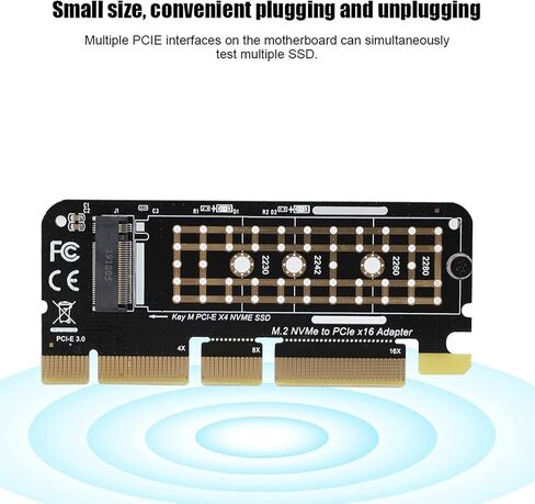 M2 NGFF SSD to PCIE 3.0 X16 Adapter Card High Speed Riser Expansion for NVME Hard Drive Testing with Cooling Fins and Screw Kit in Saudi Arabia