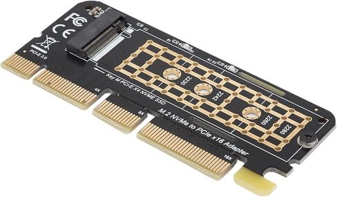 M2 NGFF SSD to PCIE 3.0 X16 Adapter Card High Speed Riser Expansion for NVME Hard Drive Testing with Cooling Fins and Screw Kit in Saudi Arabia
