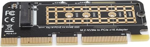 M2 NGFF SSD to PCIE 3.0 X16 Adapter Card High Speed Riser Expansion for NVME Hard Drive Testing with Cooling Fins and Screw Kit in Saudi Arabia