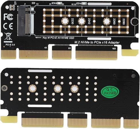 M2 NGFF SSD to PCIE 3.0 X16 Adapter Card High Speed Riser Expansion for NVME Hard Drive Testing with Cooling Fins and Screw Kit in Saudi Arabia