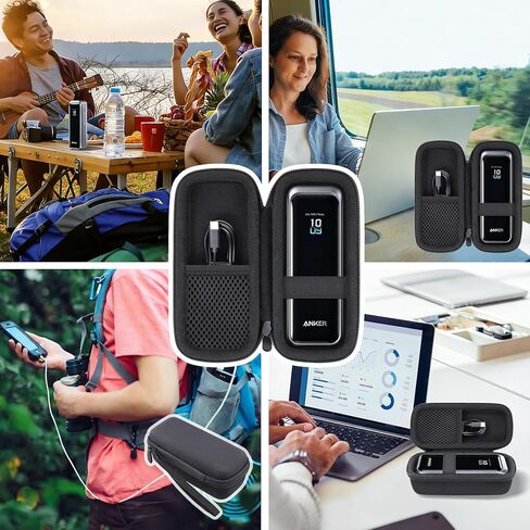 حافظة سفر صلبة لشاحن Anker Prime Power Bank 20100mAh 220W، حافظة محمولة متوافقة مع شاحن محمول 20100mAh 3 منافذ مع مخرج 220W in Kuwait