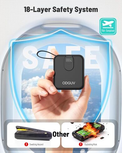 Small Portable Charger with Built-in Cables,22.5W Fast Charging Power Bank,USB-C Mini Battery Pack 10000mAh,Travel Essential Powerbank for iPhone Samsung Android iPad MacBook,Black in Saudi Arabia