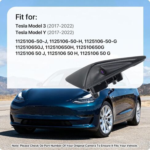 1125106-50-J استبدال كاميرا الحاجز الأمامي الأيسر لطراز Tesla 3 2017-2022 وTesla Model Y 2017-2022، كاميرا جناح مكرر إشارة OE Trun تحل محل 1125106-50-H، 1125106-50-G بواسطة GreenYi in Saudi Arabia