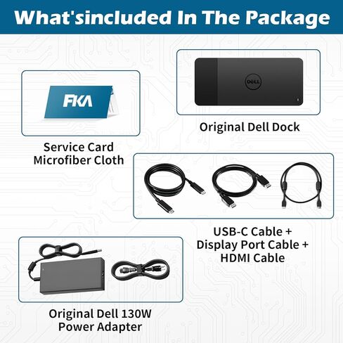WD19S 180W Docking Station, Performance Dell Dock WD19S - 1 Year Warranty, with 180W Power Adapter + 130W Power Delivery, New in Saudi Arabia