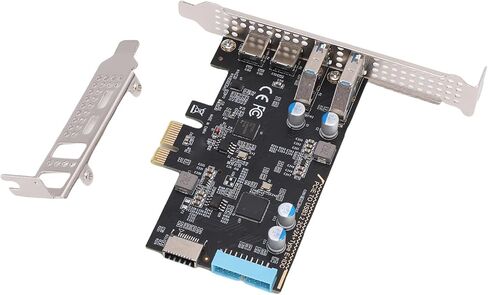 محول توسيع بطاقة SUNGOOYUE Pcie إلى USB 3.2 Gen 1 عالي السرعة لأجهزة الكمبيوتر المكتبية، عرض النطاق الترددي 10 جيجابايت في الثانية، 4 منافذ للتخزين الخارجي، سماعات الواقع الافتراضي، لـ/linuxos X، أسود in Kuwait