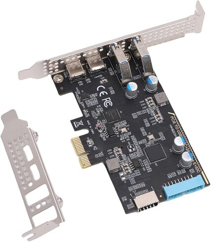 محول توسيع بطاقة SUNGOOYUE Pcie إلى USB 3.2 Gen 1 عالي السرعة لأجهزة الكمبيوتر المكتبية، عرض النطاق الترددي 10 جيجابايت في الثانية، 4 منافذ للتخزين الخارجي، سماعات الواقع الافتراضي، لـ/linuxos X، أسود in Kuwait