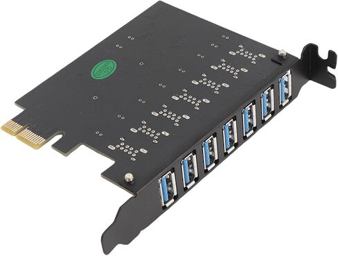 بطاقة توسيع SUNGOOYUE عالية السرعة 5 جيجابت في الثانية PCIe لـ 10 11، 7 منافذ USB3.2 GEN1 بطاقة توسيع لتعدد المهام بشكل أكثر سلاسة، ومنع التيار الزائد - متوافقة مع محطات العمل - الراتنج والحديد in Kuwait