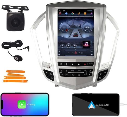 Tesla Style Car CarPlay Android Auto Navigation Stereo GPS Radio Reverse Camera 9.7 "IPS Touchscreen Headunit Tablet Media Player for Cadillac SRX 2010-2016، إذا كان ذلك ممكنًا، رباعي النواة 2G + 32G أسود in Saudi Arabia