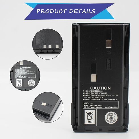 1PC KNB-15 KNB-15H KNB-15A 7.2V Ni-MH Battery 2100mAh Replacement for Kenwood Radio TK-2100 TK-3100 TK-272 TK-272G TK-260 TK-260G TK-270 TK-270G TK-360 TK-360G TK-370 TK-370G in Saudi Arabia