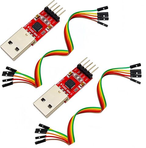 2 قطعة CP2102 USB إلى TTL مهايئ تسلسلي وحدة تنزيل محول مع 5 دبابيس أسلاك توصيل معزز لـ UART STC 3.3 فولت 5 فولت in Kuwait